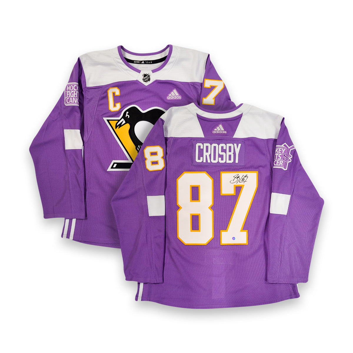 Sidney Crosby Pittsburgh Penguins Hockey Fights Cancer Adidas Jersey LE/8