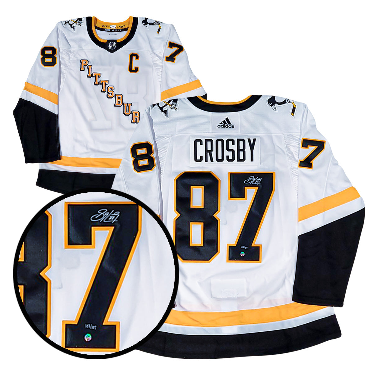 Sidney Crosby Pittsburgh Penguins Autographed Reverse Retro Adidas Jersey LE/187